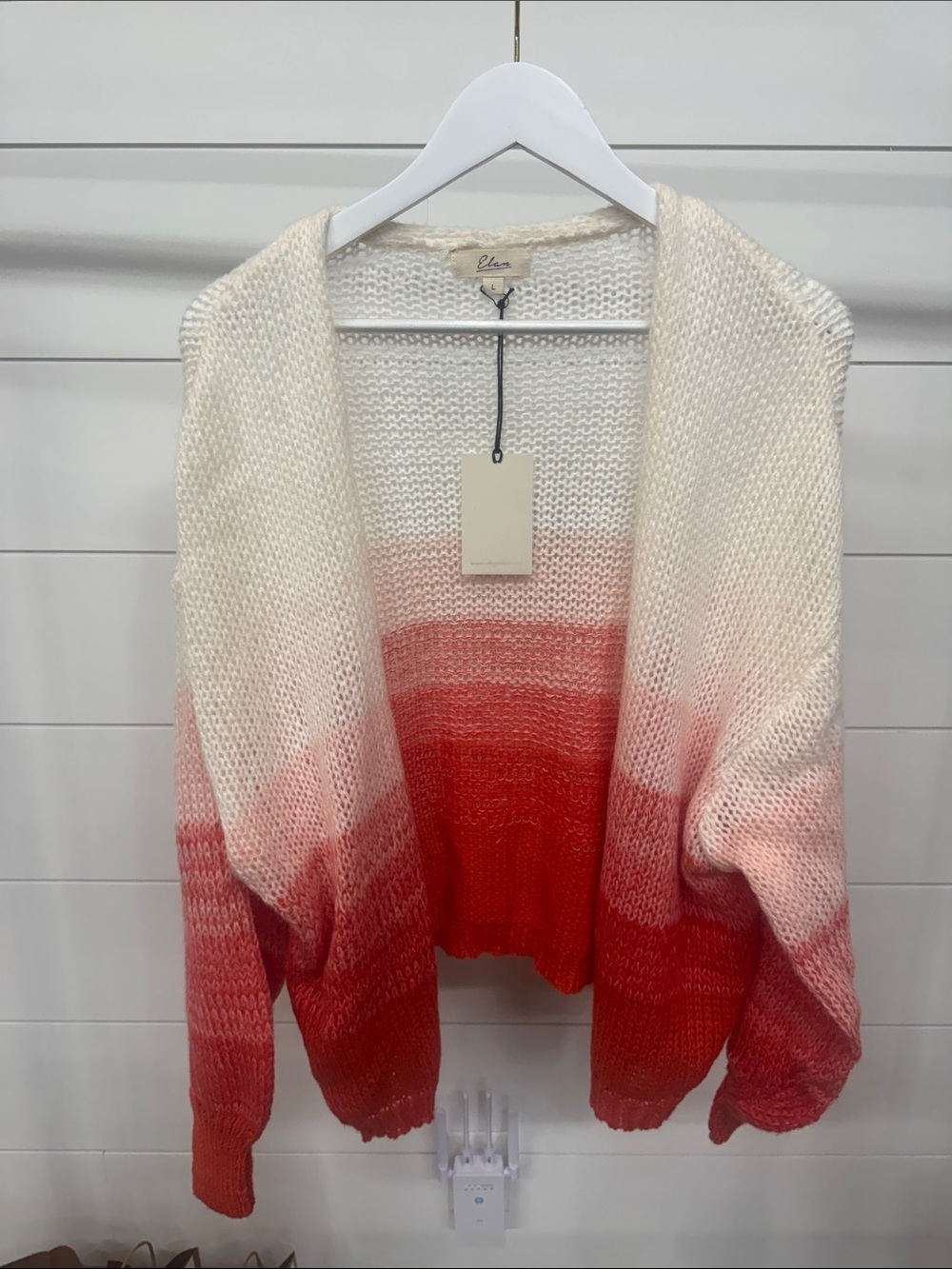 Elan Red Ombré Minnie Cardigan